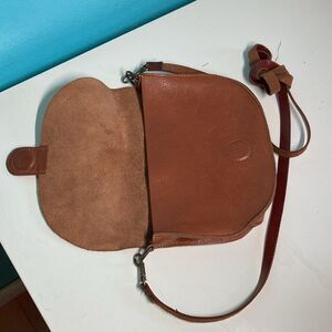 Molly G Clementine Crossbody Whiskey Colored Saddle Leather  6" X 8"